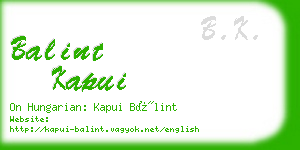 balint kapui business card